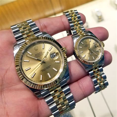 his and hers rolex watch pairing.